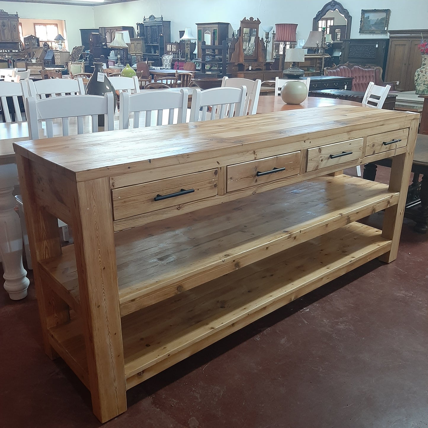 Old Oregon pine 4 drawer 3 tier server