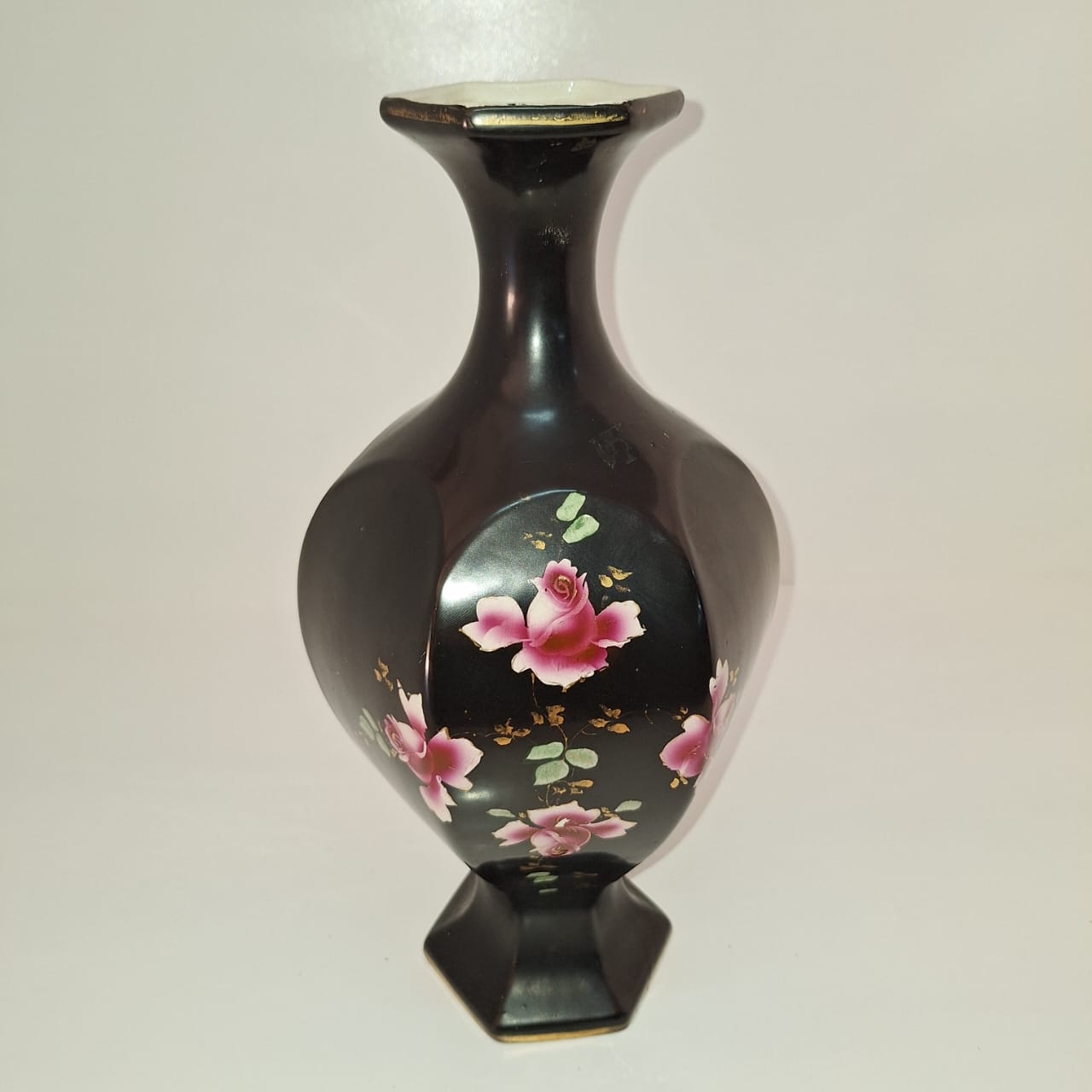 Black and Pink Flower Vase