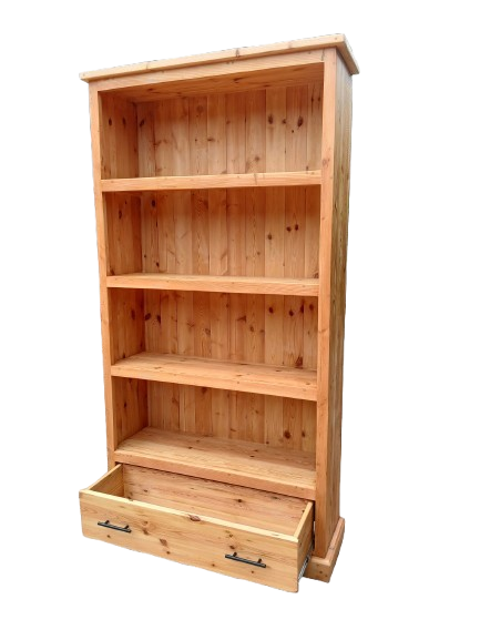 2m High Old Oregon Pine Bookcase.