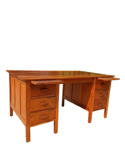 6 Drawer Desk with Tea Trays