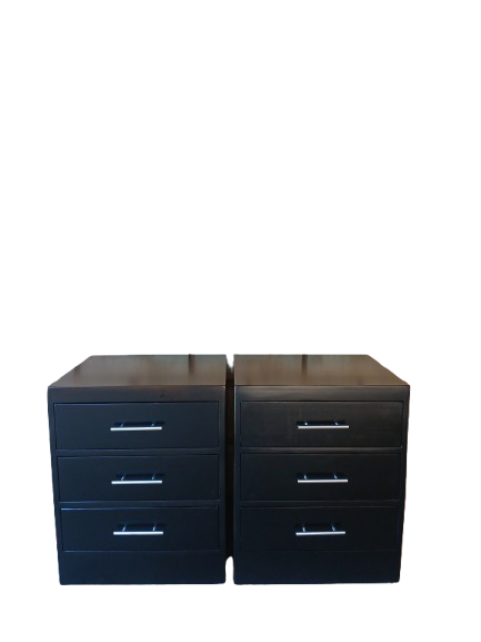 670H 3 Drawer Bedside Pedestal in Pine Mahogany