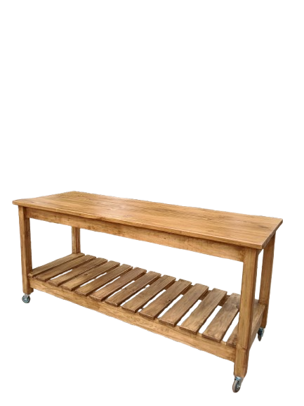 1,9x68x90 Server on Wheels in Rustic Pine