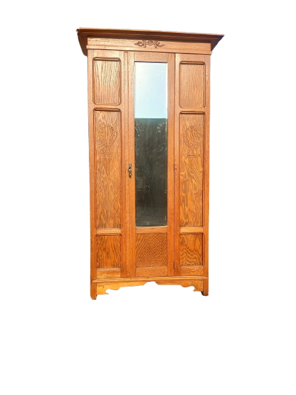 1 Mirror Door Oak Wardrobe