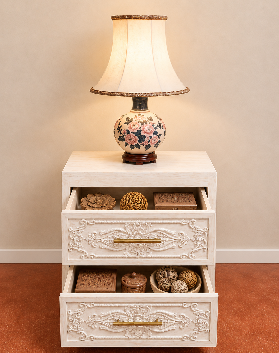 Carved Drawer Chest of 2