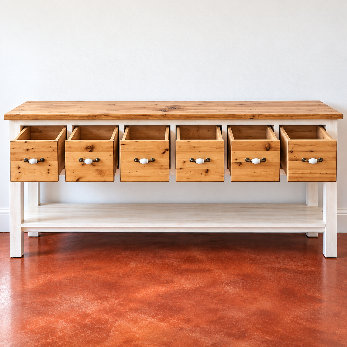 2m 2-Tone 6 Deep Drawer Server