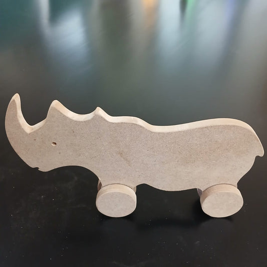 Paintable Wooden Animals on Wheels