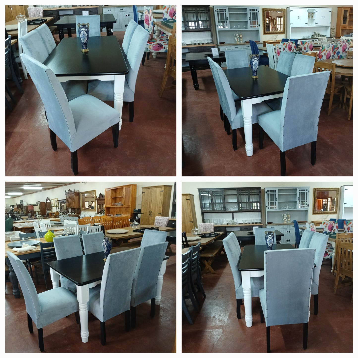 1,5 x 90 dining table & Upholstered seat chairs