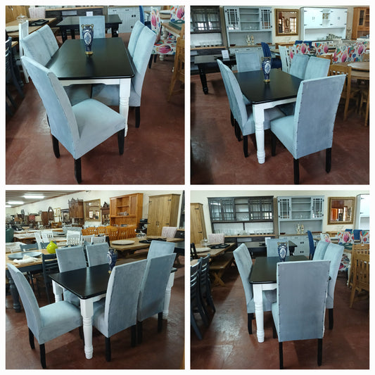 1,5 x 90 dining table & Upholstered seat chairs