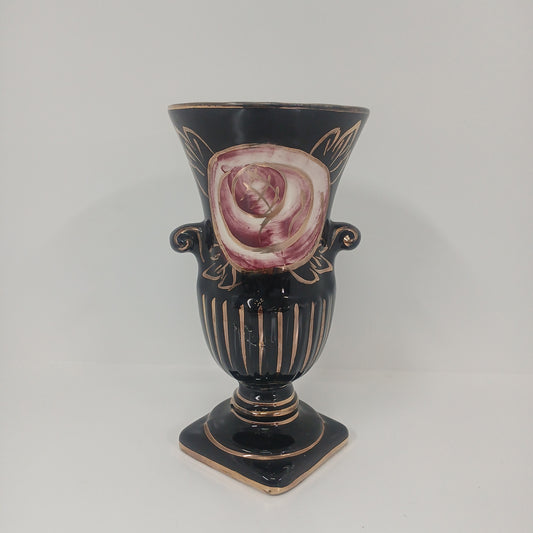 Black Vase with a Rose