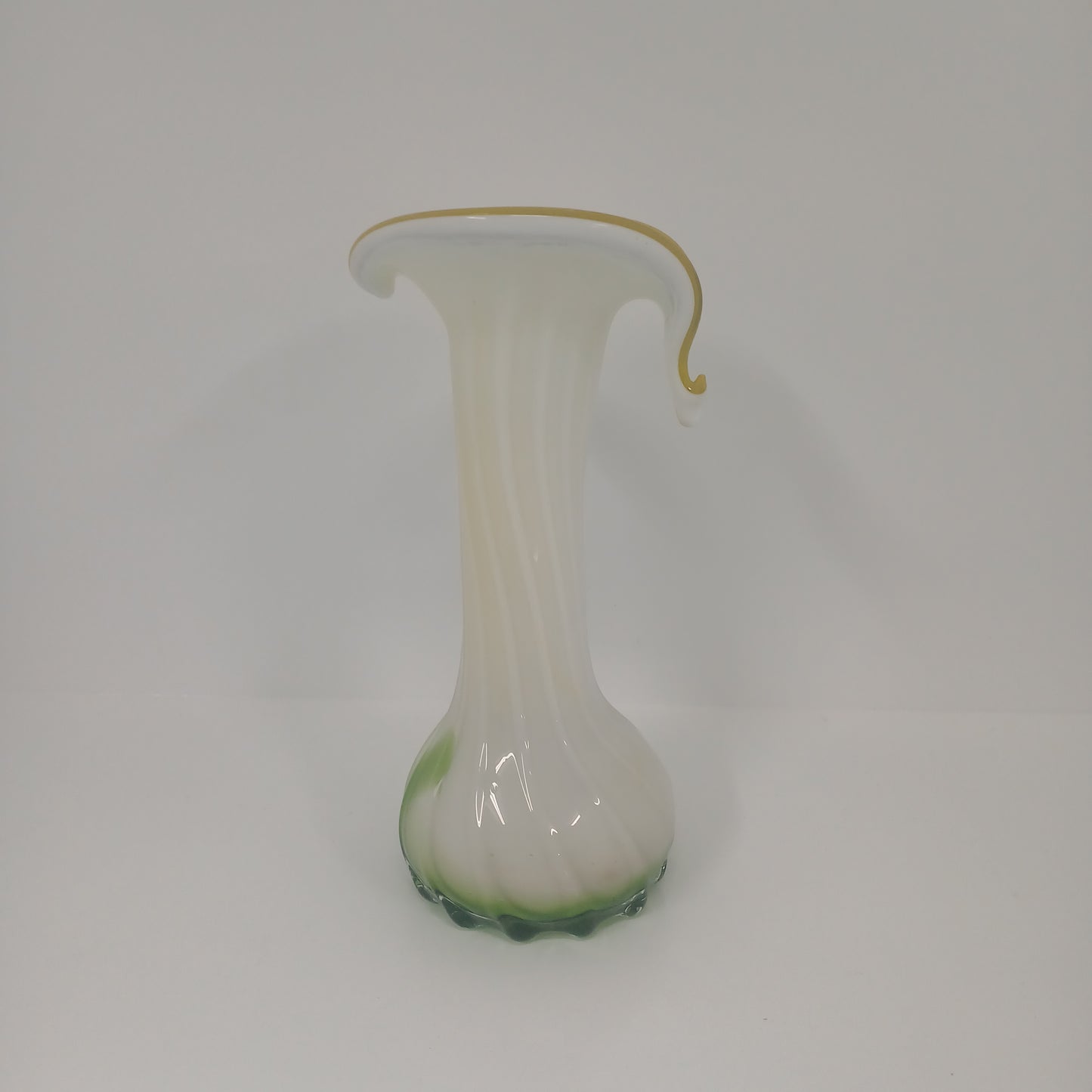 Green, Yellow & White Murano Vase