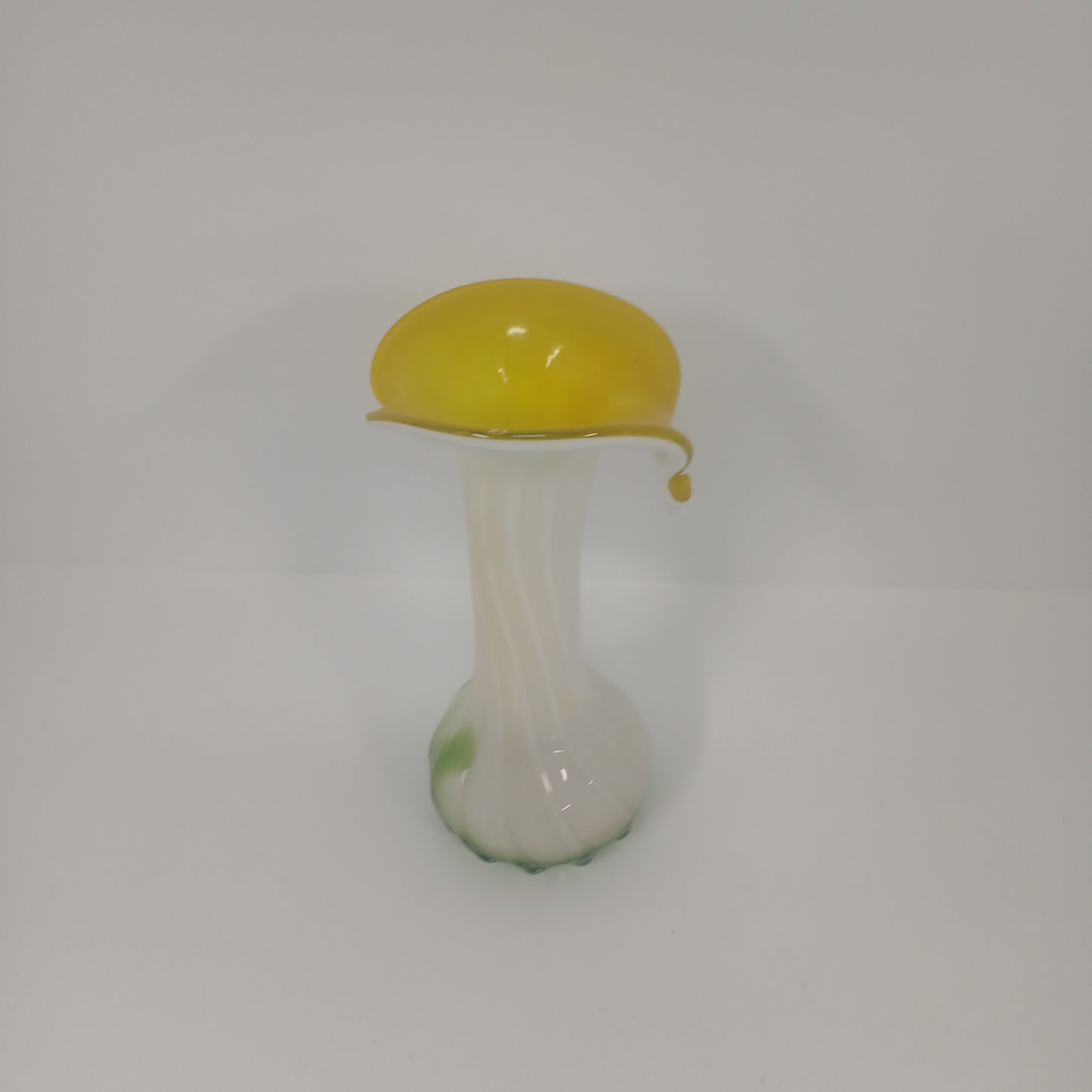 Green, Yellow & White Murano Vase