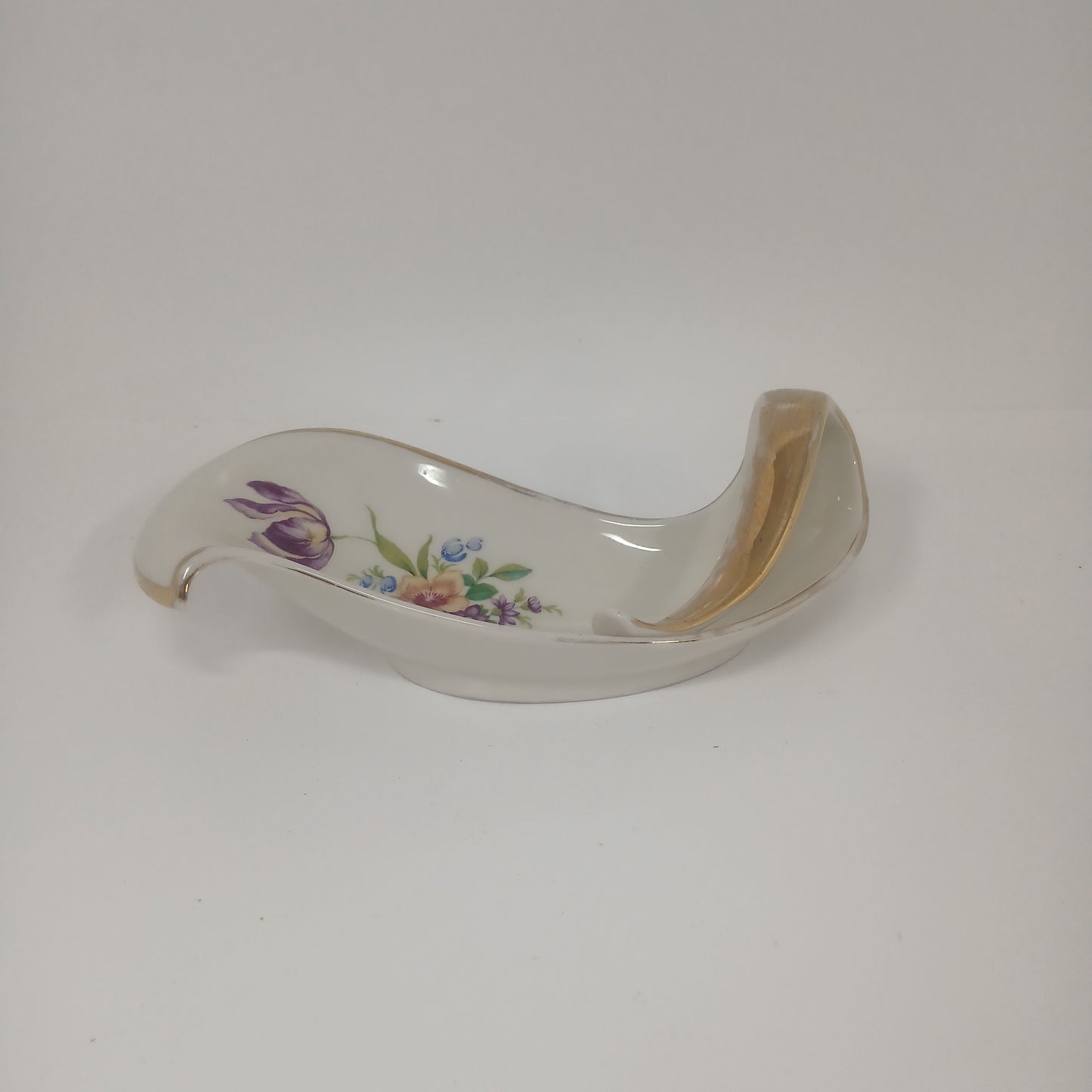 Sauceboat with a Gold Trimmed Handle