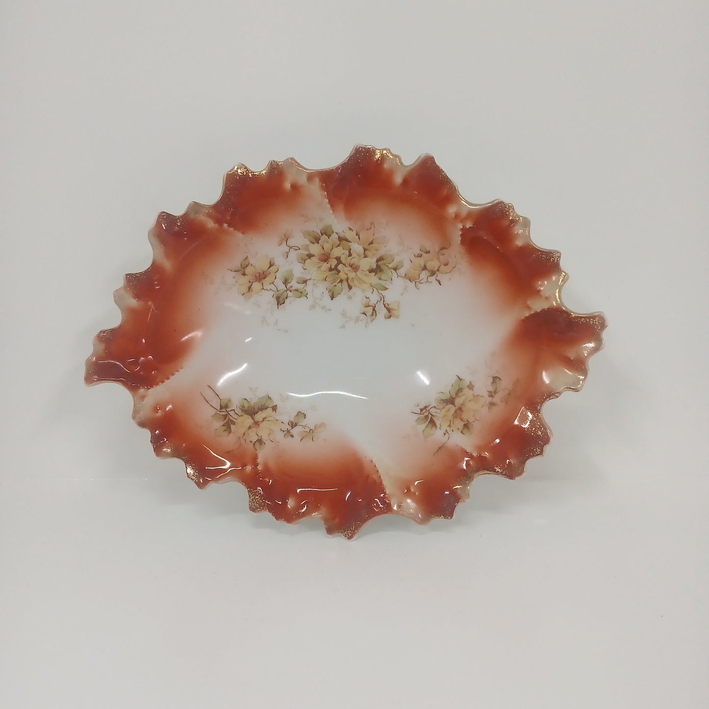 Vintage Reddish Porcelain Dish