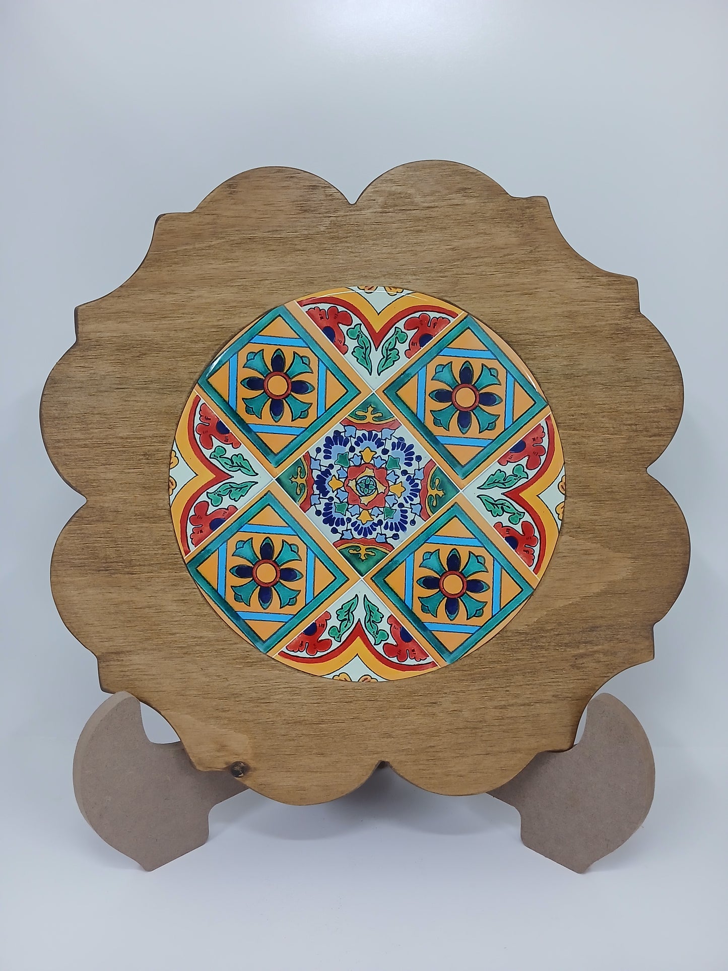 Flower board with tile.