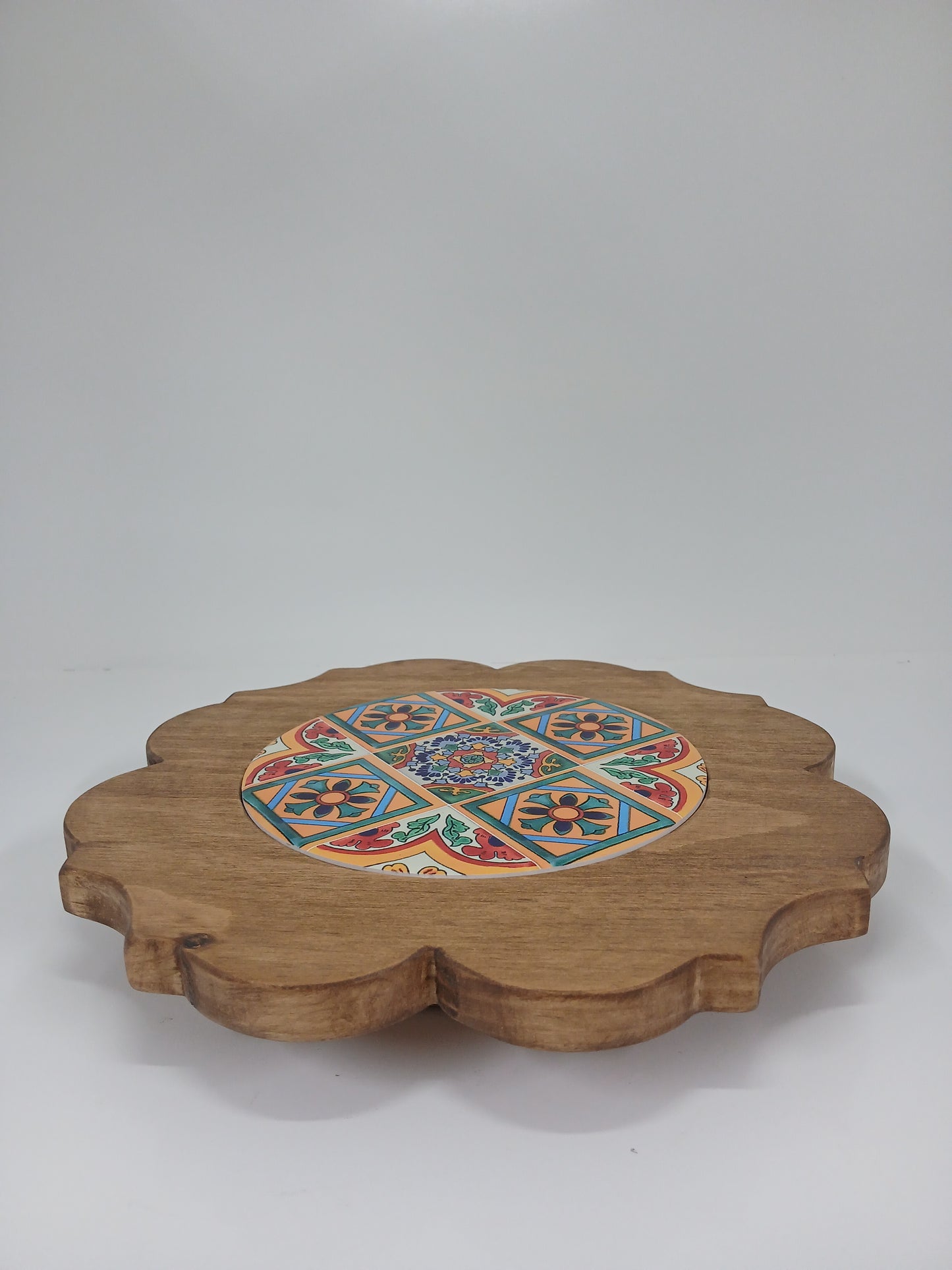 Flower board with tile.