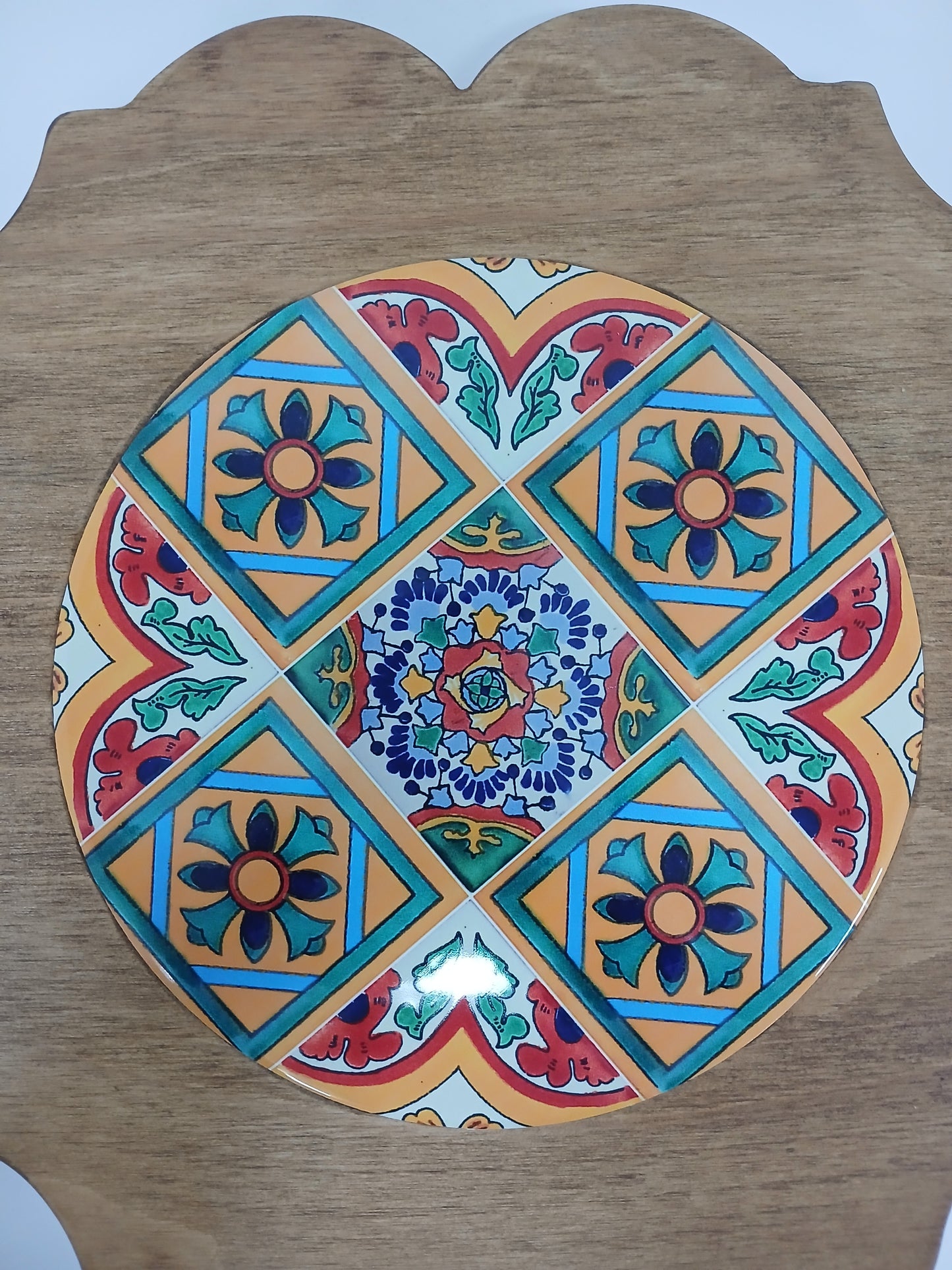 Flower board with tile.