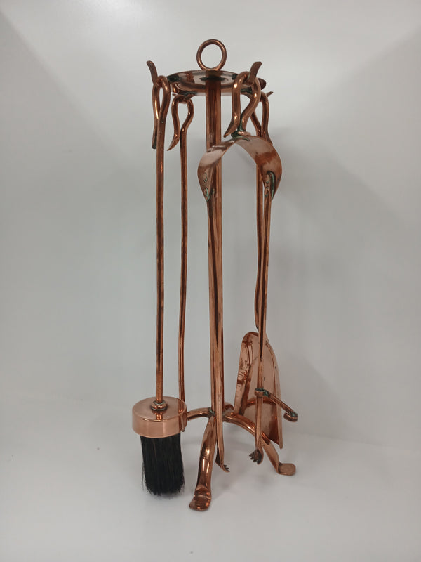 Copper Fire Iron Set