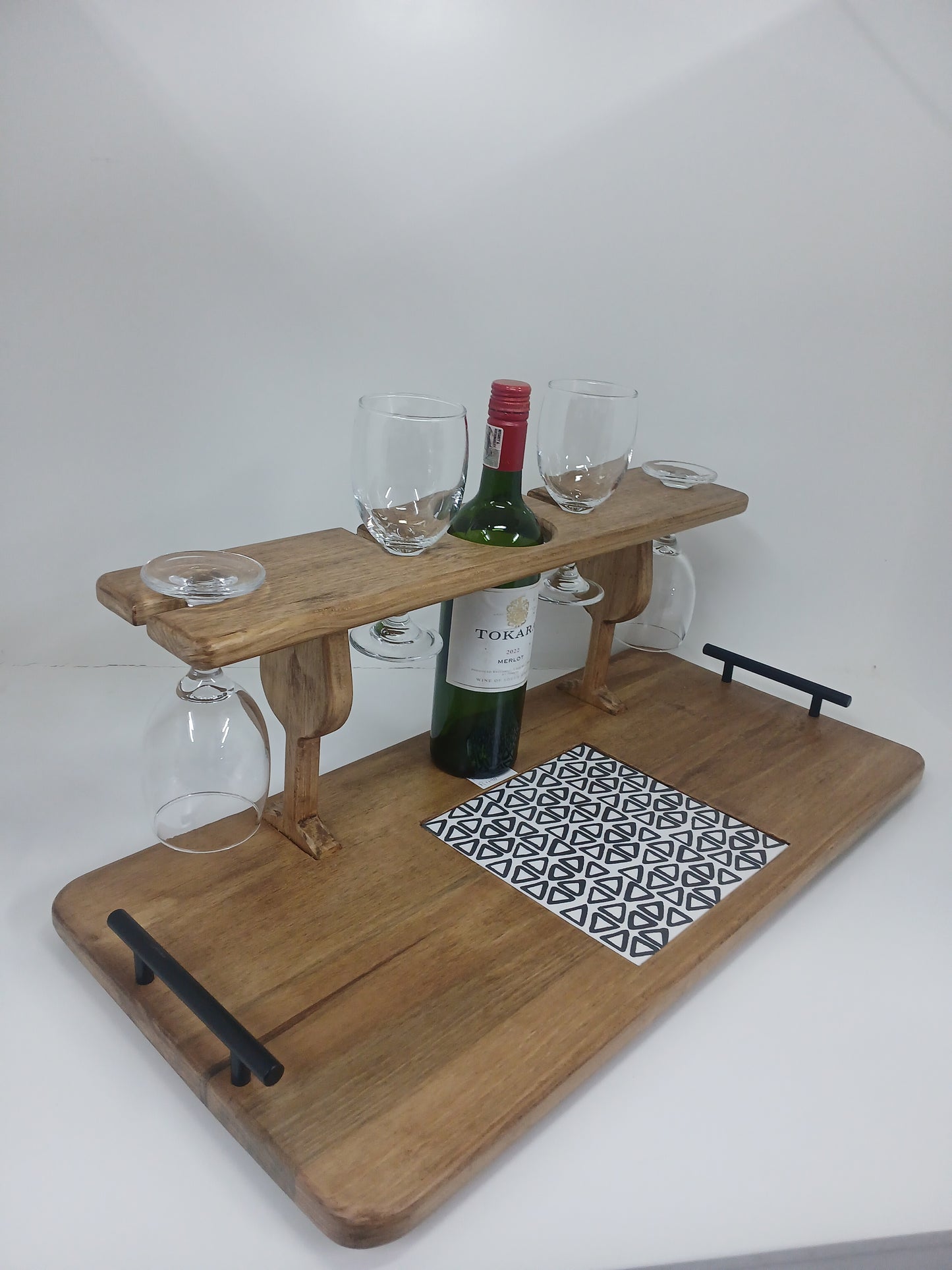Wine/4 Glass Rustic Stand