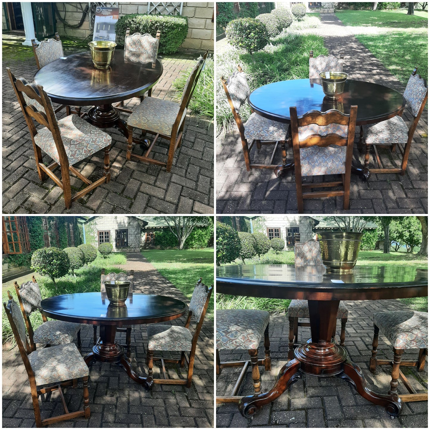 20th Century Large Blackwood Round Table