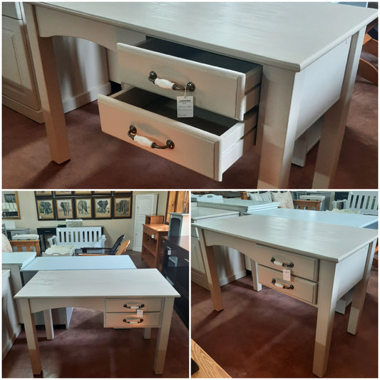 2 Drawer desk painted Mushroom