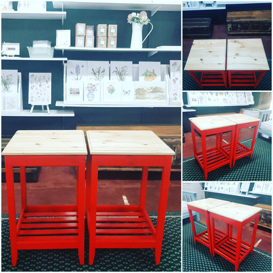 2 Tone 2 tier bedside tables