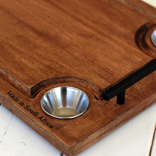 Custom Engraved 4 Sauce Meat Tasting Board