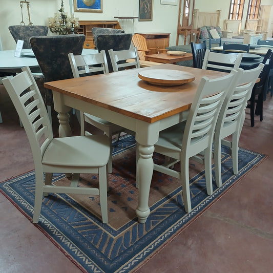 2 Tone  1,5x1m dining table & chairs