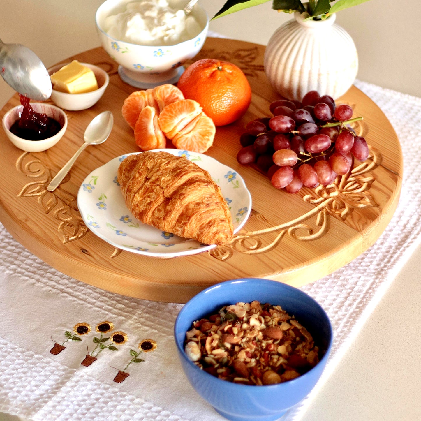 Engraved Lazy Suzan Oregon Pine Small