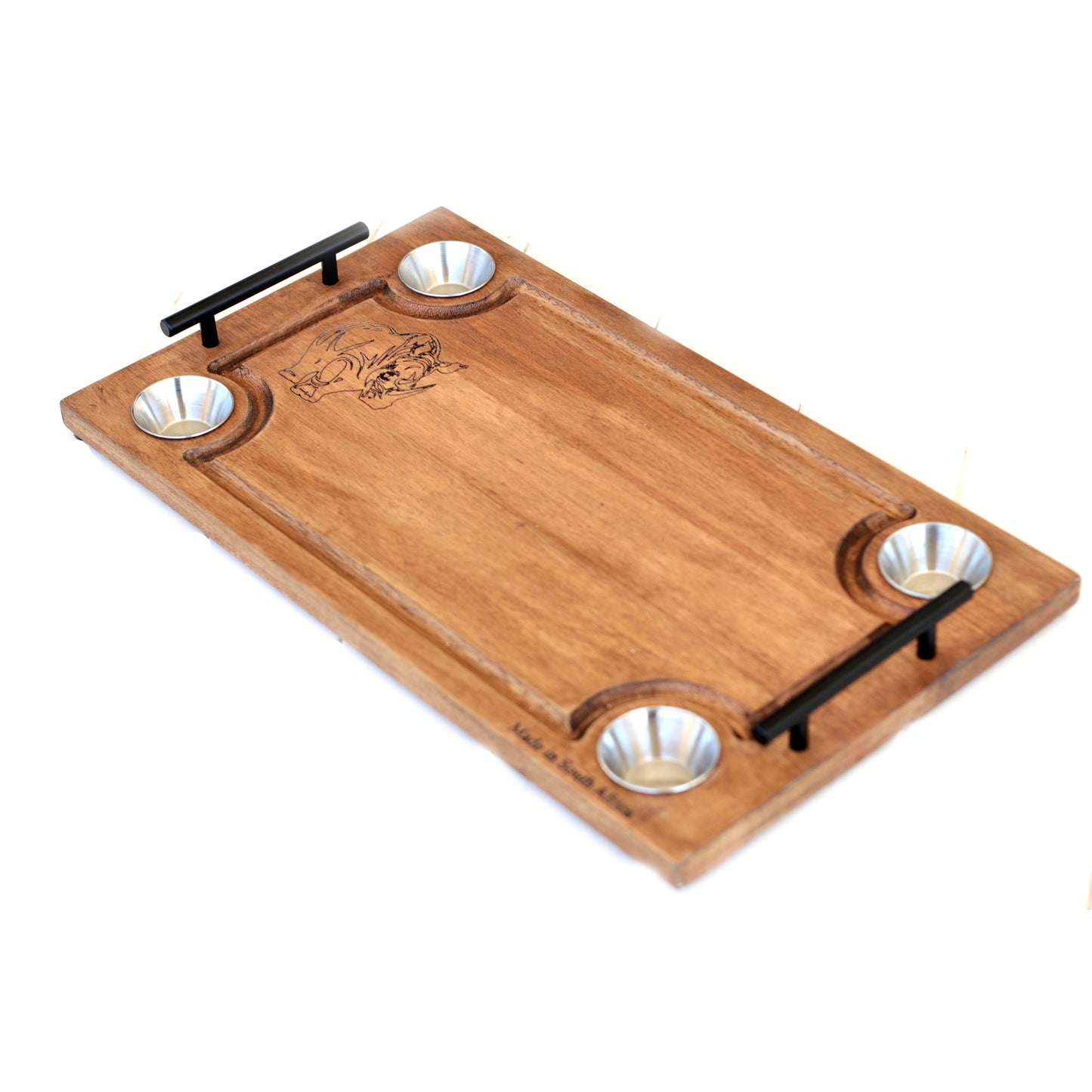 Custom Engraved 4 Sauce Meat Tasting Board