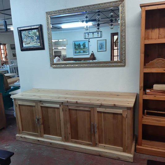 Old Oregon pine 4 door sideboard