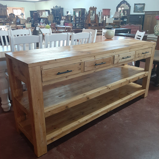 Old Oregon pine 4 drawer 3 tier server