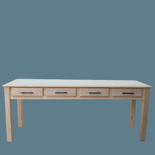 4 drawer raw pine server