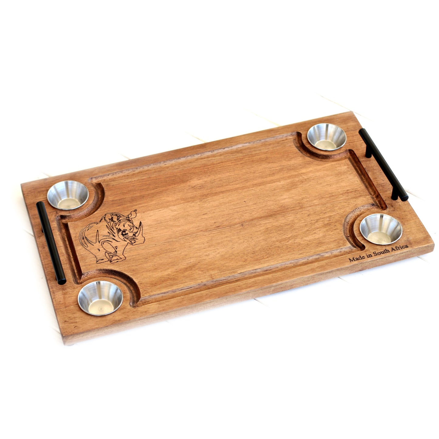 Custom Engraved 4 Sauce Meat Tasting Board