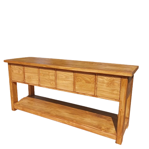 Rustic 6 drawer server