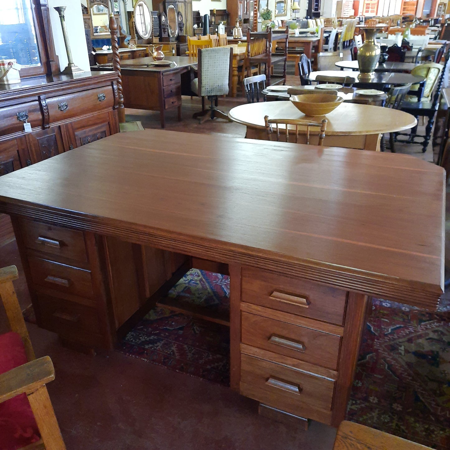 6 drawer antique desk