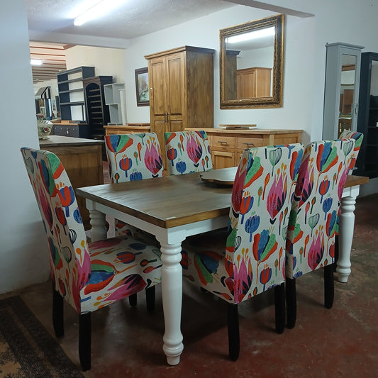 6 seater dining table & chairs