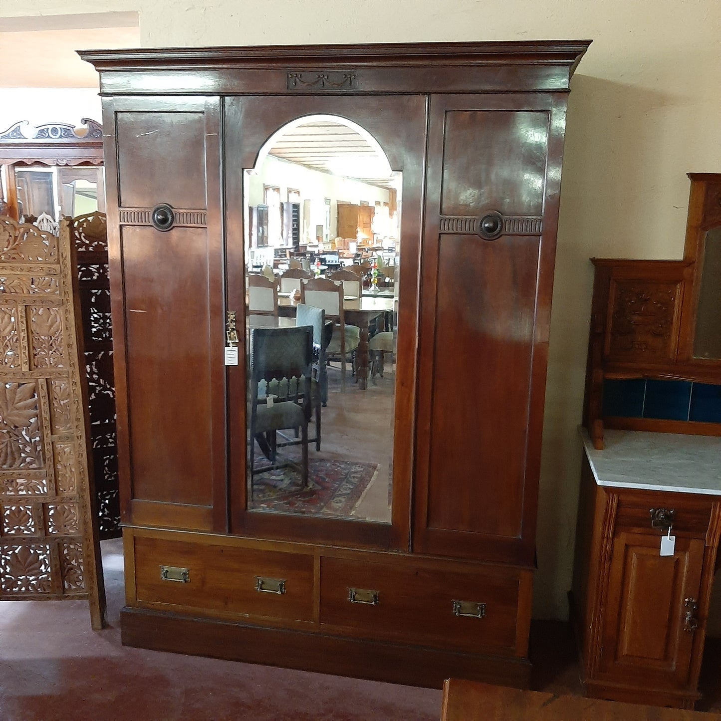 Antique mahogany wardrobe