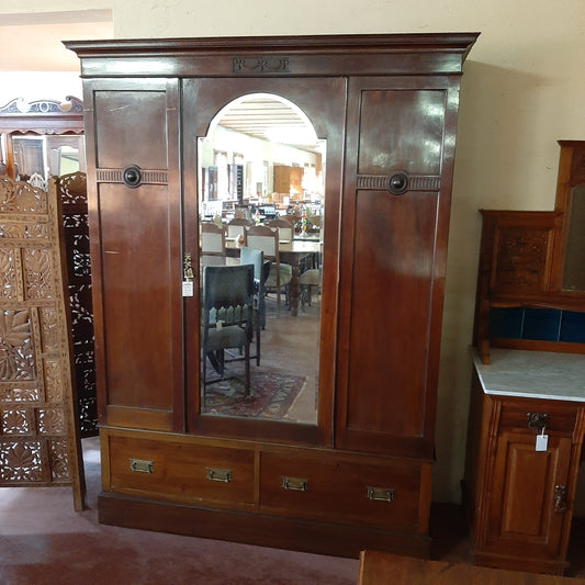 Antique mahogany wardrobe