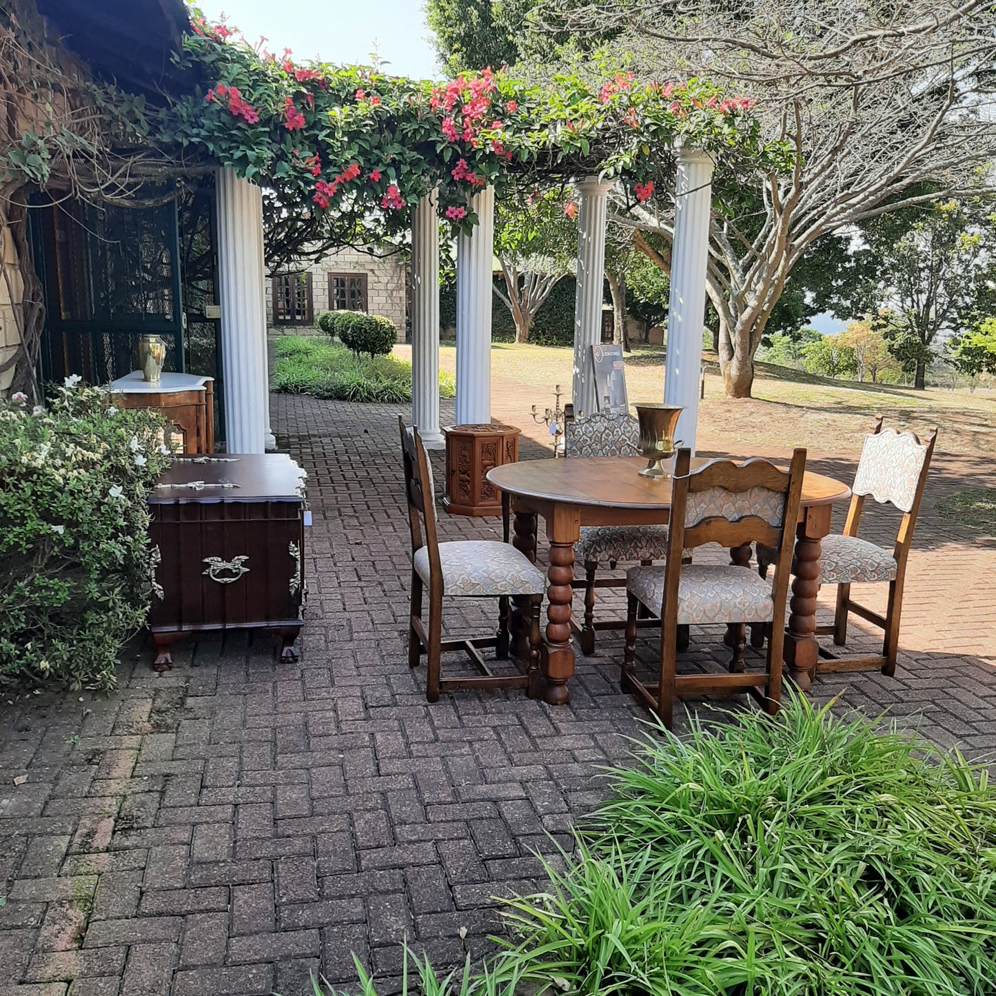 Antique table and chairs