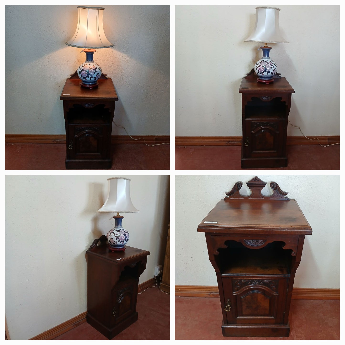 Burr Walnut bedside pedestal