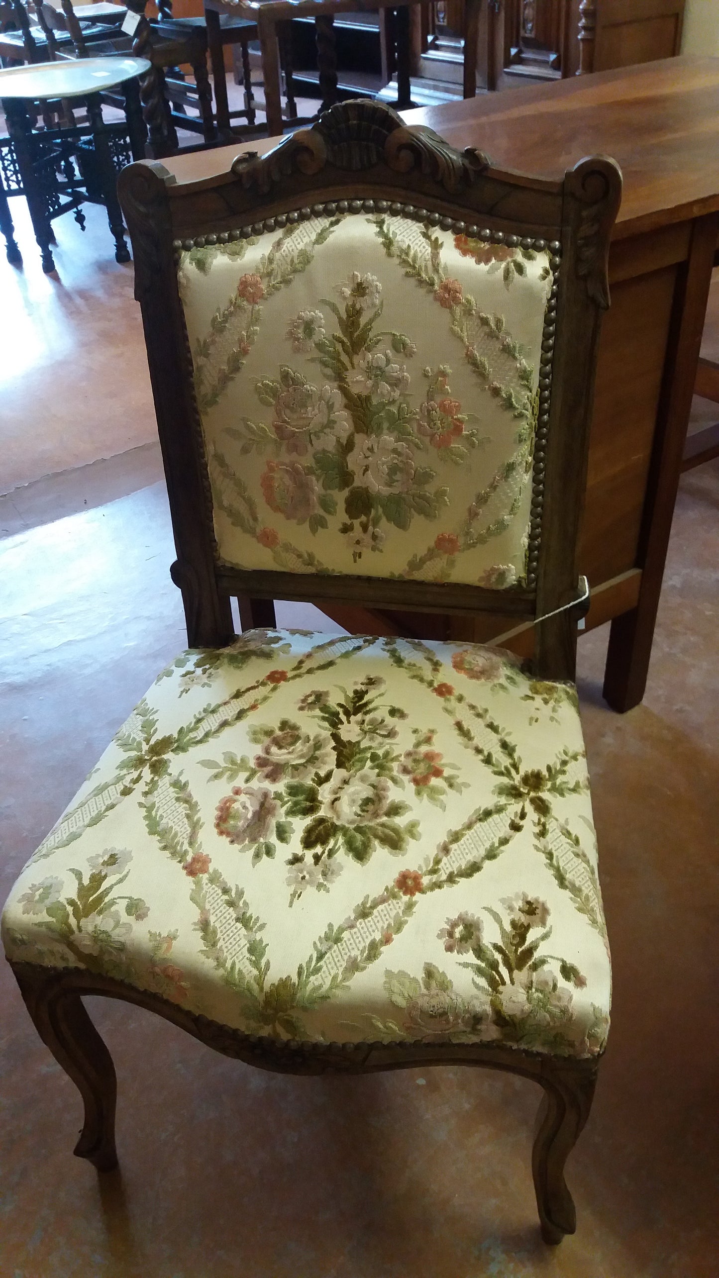 Chair with flowers