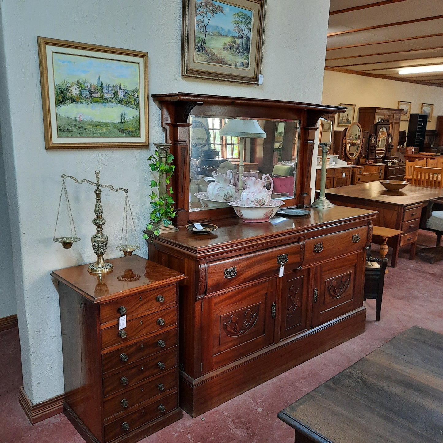 Dresser and military chest