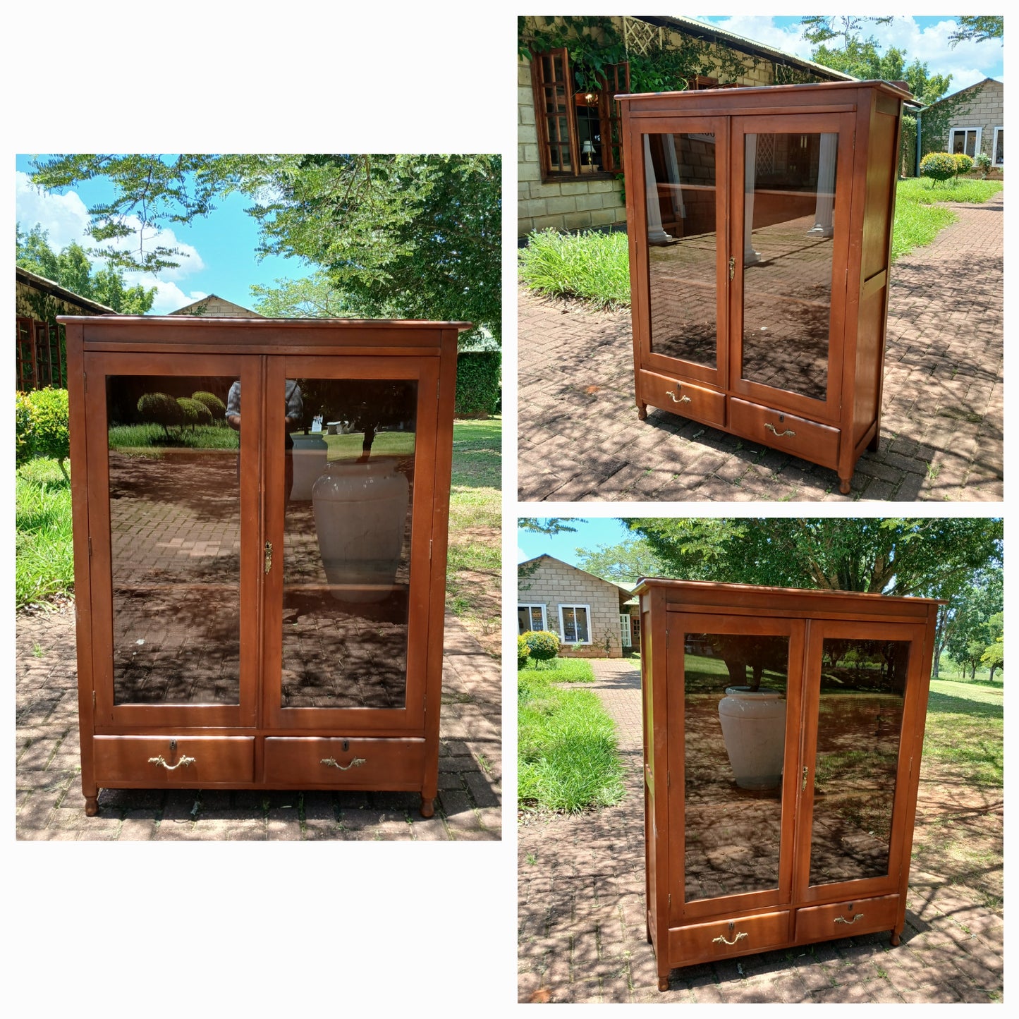 Glass door & drawers bookcase