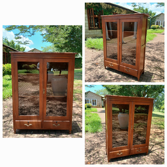 Glass door & drawers bookcase
