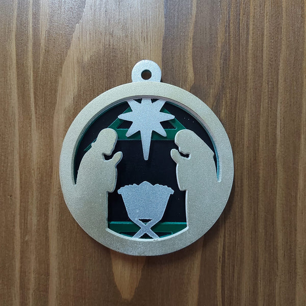 Mary, Joseph and baby Jesus Christmas deco