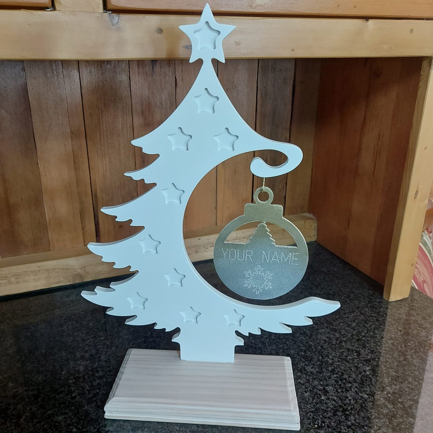 White Christmas tree with your logo deco