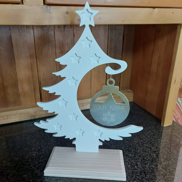 White Christmas tree with your logo deco