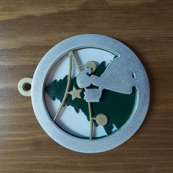 Girl & gift Christmas deco