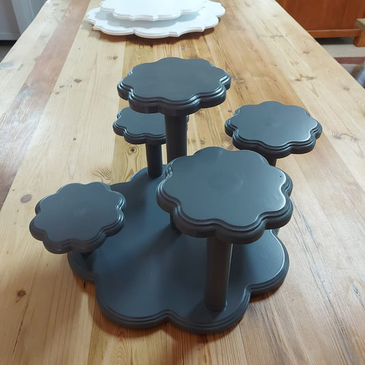 Dark grey 5 daisy flower stand