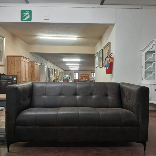 2 Division Leather Couch